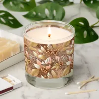Pink Gold Christmas Pattern#8 ID1009 Scented Candle
