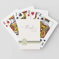 Desert Vibes Wedding Thank You Sage Green ID1019 Poker Cards