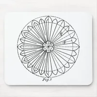 Abstract flower architectural design element mouse pad