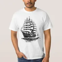 Old Ship Illustration T-Shirt