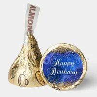 Gold Glitter Lapis Lazuli Happy Birthday Hershey&#174;'s Kisses&#174;