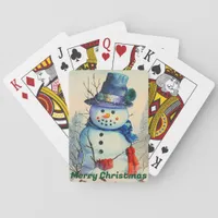 Watercolor Snowman Playing Cards