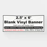 2.5' x 6' Design your Own Banner