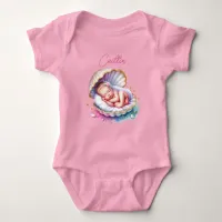 Coastal Girl's Baby Shower Personalized Baby Bodysuit