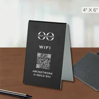 Wi-Fi Access QR Code Custom Logo Display Sign