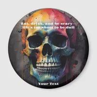 Skull colored head magnet