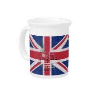 Flag and Symbols of Great Britain ID154 Beverage Pitcher