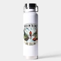 Mountains are Calling Adventure Hiking Camping Water Bottle