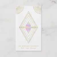 *~*  Gold Triangles Alchemy Sacred Geometry Boho Business Card