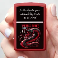 Year of the snake: Chinese new year 2025 Zippo Lighter