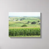 Beautiful Amish Wisconsin Farm Scenic View Canvas Print