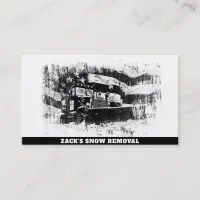 *~* Snow Removal Truck AP74 Grunge Business Card