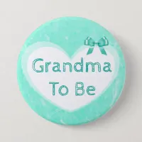 Grandma to Be Baby Shower Button Blue