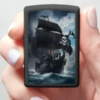 Black Sails In Stormy Seas Zippo Lighter