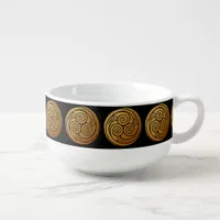 Triple Celtic Knot Swirl Mandala Soup Mug