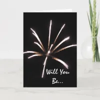 Fireworks Be My Groomsman Invitation Card