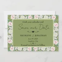 Elegant Floral Embrace Save the Date