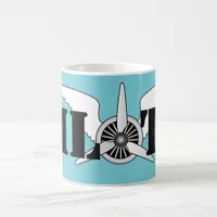 Airplane Pilot Aviation Themed Graphic Propeller Coffee Mug