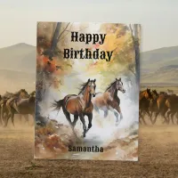 Wild Horse Birthday Postcard