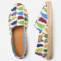 Colorful Right Feet Two Directional Pattern Espadrilles