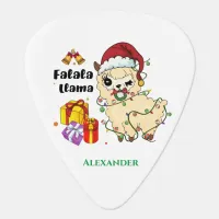 Christmas Llama Guitar Pick