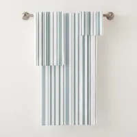 Blue white green beach bathroom coastal bath towel set