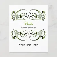 green, black and white Chic Business Flyers