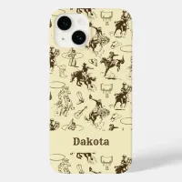 Personalized Western Cowboy Rodeo Horses Case-Mate iPhone 14 Case