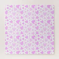 Valentine Girly Pink Faded Love Hearts Impossible Jigsaw Puzzle