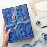 Blue Glass Pattern Wrapping Paper