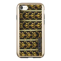 Elegant art deco pattern in black and gold incipio DualPro shine iPhone 8/7 case