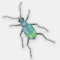 Blue Tiger Beetle Sticker