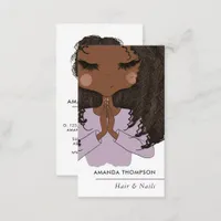 Christian African American Hair and Nails Beauty Business Card