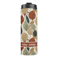 Earth Tones Christmas Pattern#5 ID1009 Thermal Tumbler