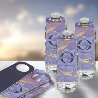 Simply Marble Logo Purple Gold Navy ID672 Bottle Hanger Tag