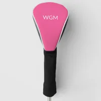 Personalized Initials Hot Pink Driver Golf Head Cover