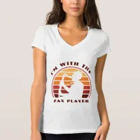 I'm With The Sax Player Vintage Sunset T-Shirt