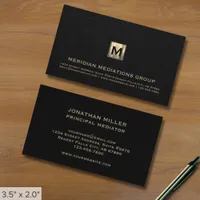 Professional Black Mediation Business Card