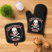 Captain Mom Oven Mitt & Pot Holder Set