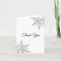 Elegant Winter Snowflakes Sympathy Thank You