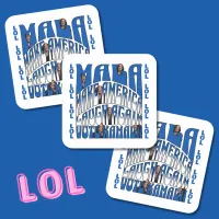 Laughing Kamala Square Sticker