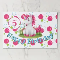 Cute Unicorn Happy Birthday Placemats