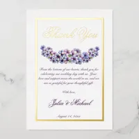 Romantic and Poetic Pastel Lilac Watercolor Foil Invitation