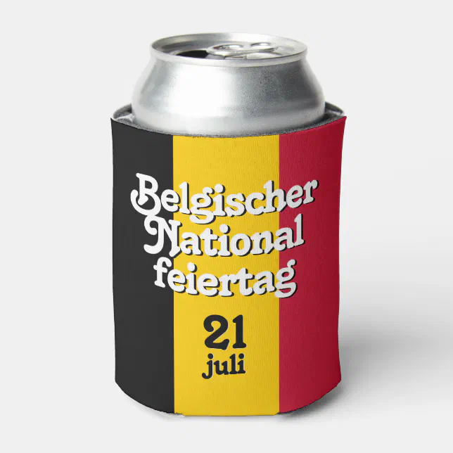 German Belgischer Nationalfeiertag Belgian Flag Can Cooler