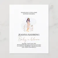 Cute Baby In Bloom Baby Shower Invitation