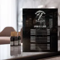 Barber Shop Professional Hair stylist Price List Plaque