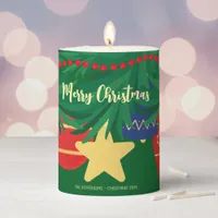 Retro Christmas tree ornaments Pillar Candle