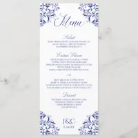 Elegant Wedding Menus | Nadine (Royal Blue)