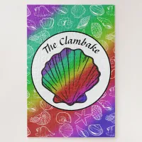 Clambake Rainbow Clam Shellfish Pattern 20" x 30" Jigsaw Puzzle