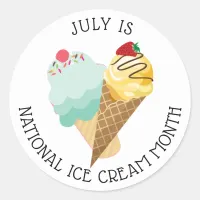 July National Ice Cream Month Stickers